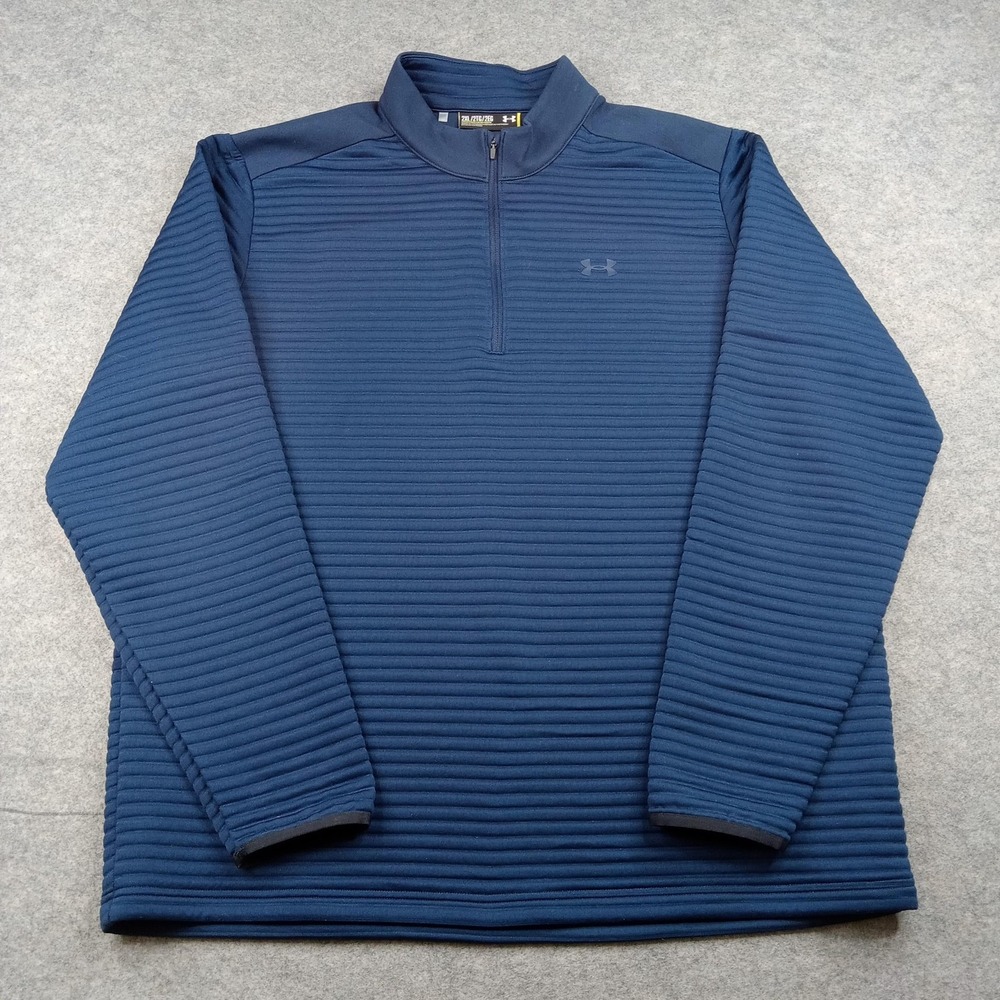 Under Armour Pullover Mens 2XL Ribbed 1/4 Zip‎ Long Sleeve Athletic Top 1281270
